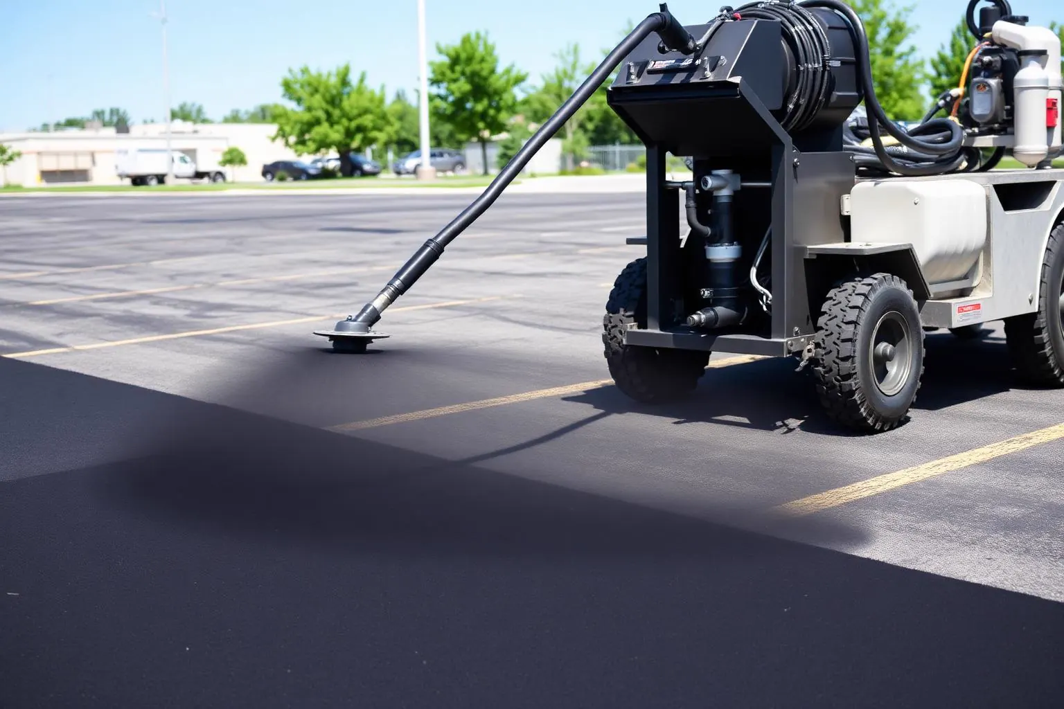 Asphalt Maintenance — Gulf Pride crew and equipment on a Gulf Coast jobsite