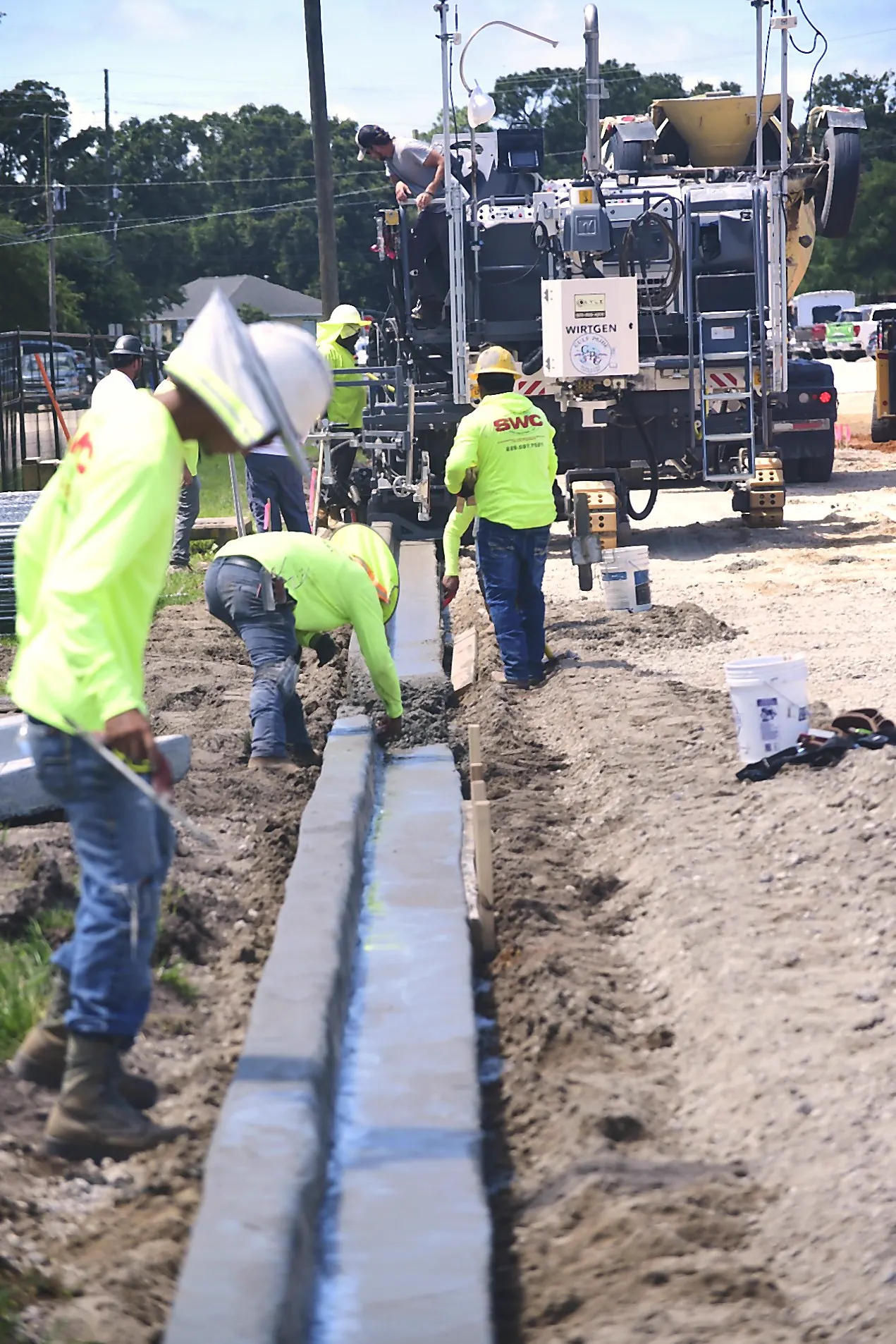 Slip-Form Curb & Gutter Installation — completed Gulf Pride Paving project
